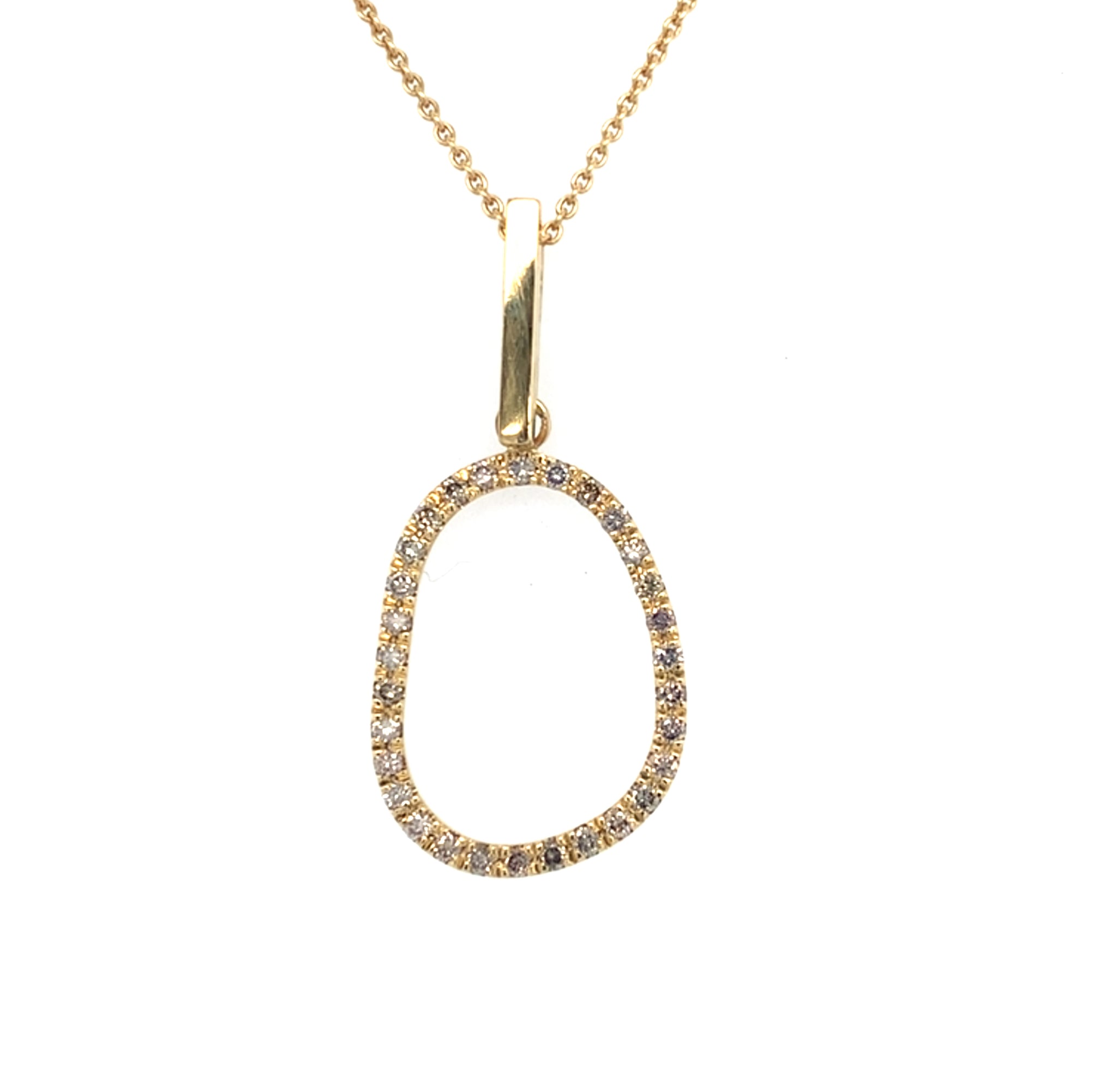Anhänger Roségold 750 Brillanten brown zus. 0.5 ct -C2
