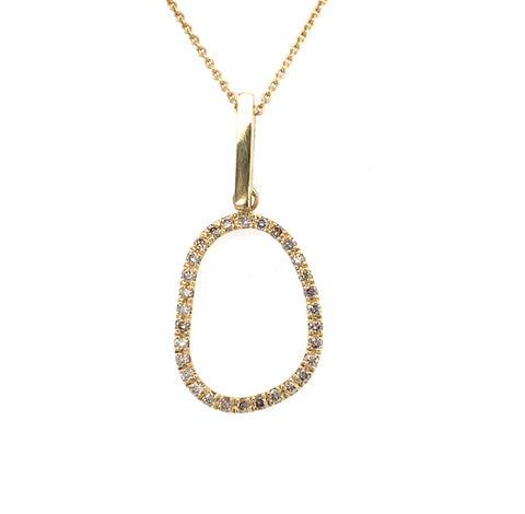 Anhänger Roségold 750 Brillanten brown zus. 0.5 ct -C2