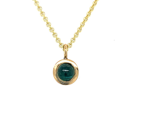 Anhänger Gold 750 Turmalin Cabochon 1.6ct - C25