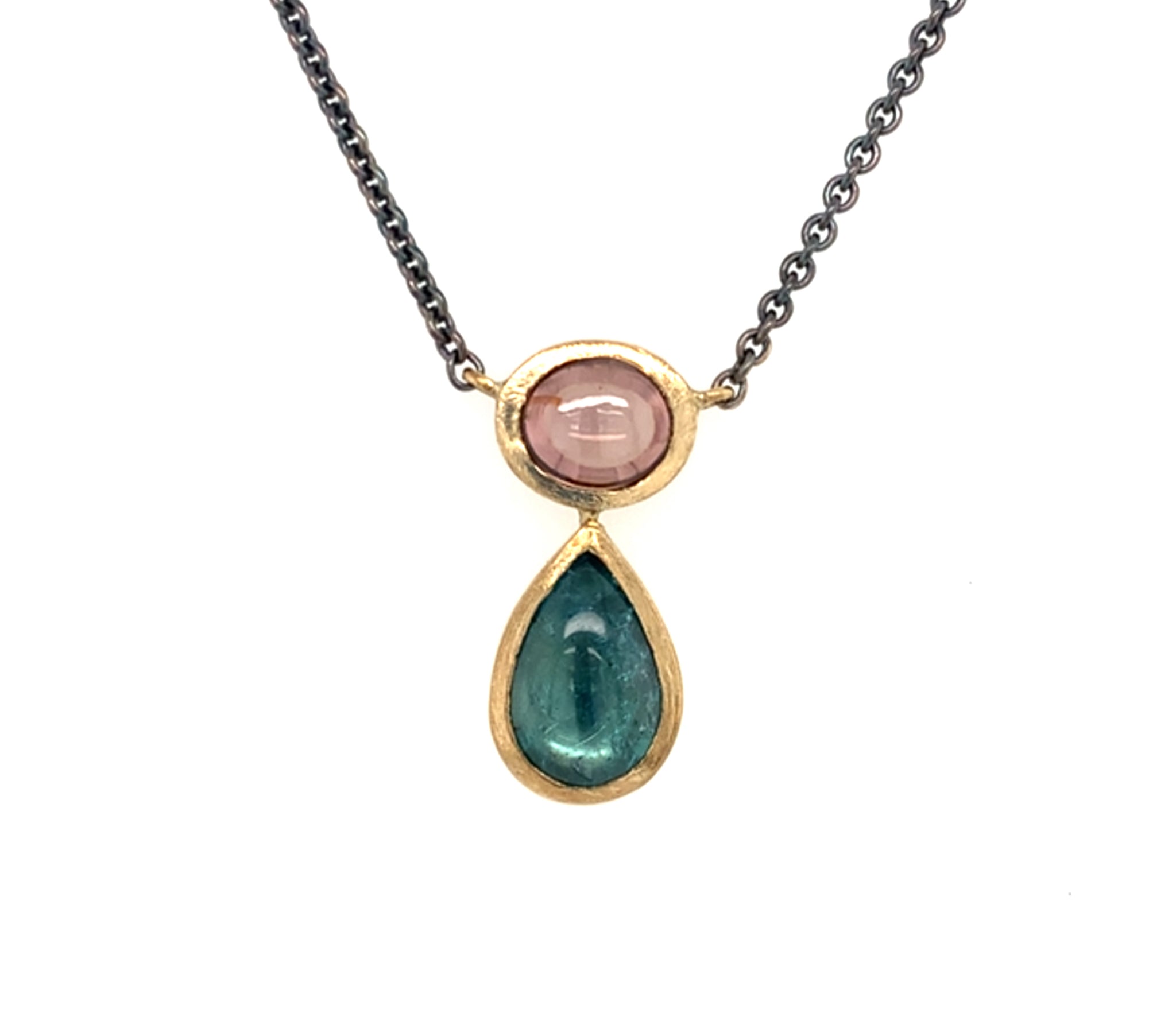 Anhänger Gold 750 Turmalin 1.46ct Zirkon - C85