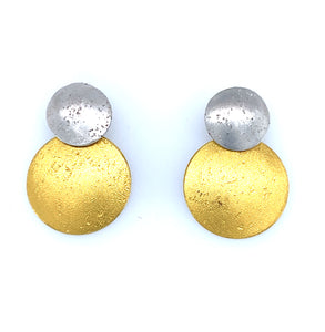 Ohrhänger Silber 925 Gold 900 Ø 16 mm - O205