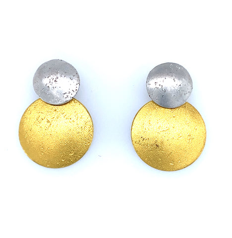 Ohrhänger Silber 925 Gold 900 Ø 16 mm - O205