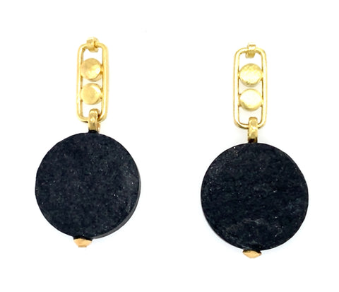 Ohrhänger Gold 750 Schiefer -O33