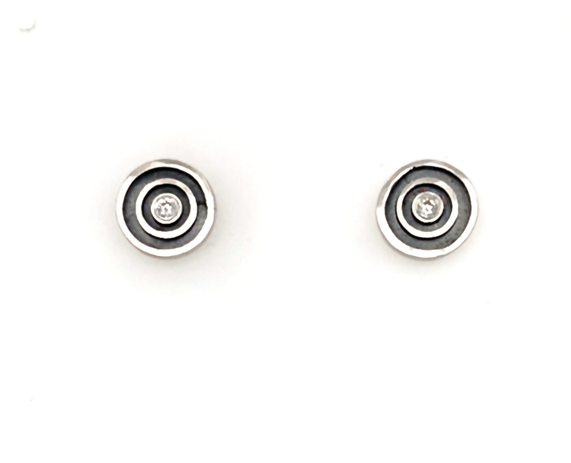 Ohrstecker  Silber Ø 10mm Brillanten à 0.03 ct - O50