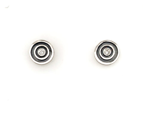 Ohrstecker  Silber Ø 10mm Brillanten à 0.03 ct - O50