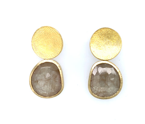 Ohrhänger Gold 750 Silber 925 Gold 900 Safir - O59