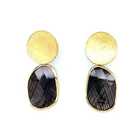 Ohrhänger Gold 750 Silber 925 Gold 900 Safir - O62