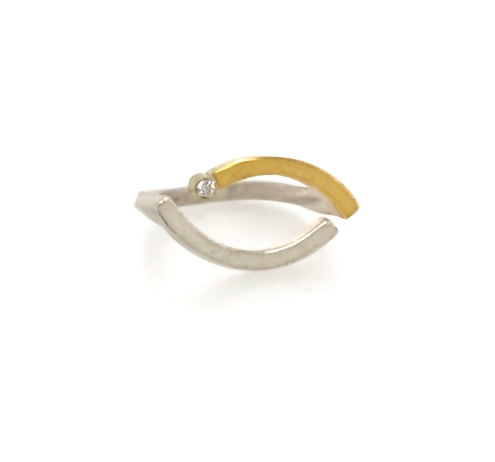 Ring Silber 925 Feingold Brillant 0.035 ct - R172
