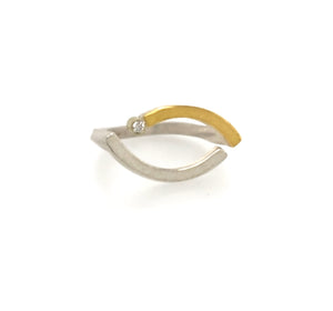 Ring Silber 925 Feingold Brillant 0.035 ct - R172