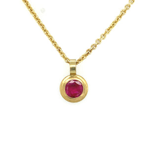 Anhänger Gold 900 Rubin facettiert 0.45 ct -  C26