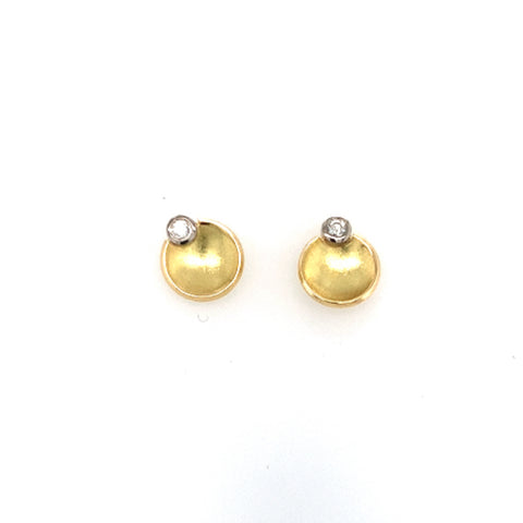Ohrstecker  Gold 750  Ø 8 mm Brillanten à 0.03 ct - O26