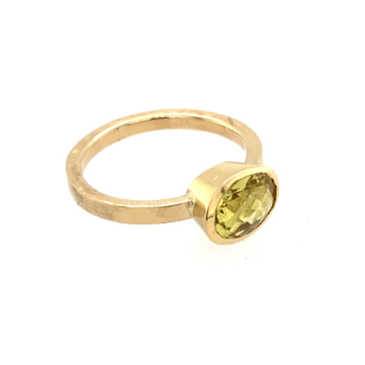 Ring  Gold 585 Beryll facettiert 1.3 ct - R110