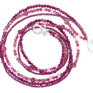 Collier Turmaliin Morganit Rubin Granat Silber - S12