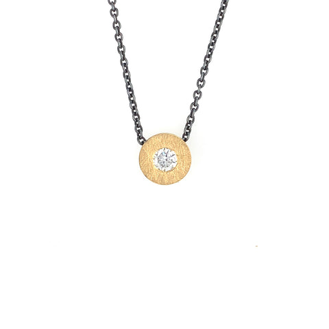 Anhänger Gold 750 Ø 10 mm Brillant 0.31 ct - C23