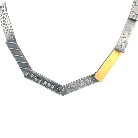 Collier Silber Gold 750 - C41