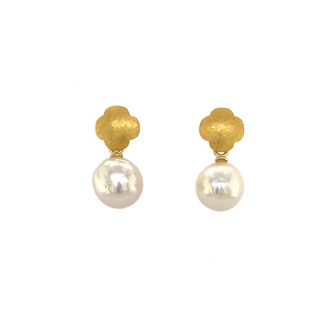 Ohrhänger Silber 925 Feingold Perle - O58
