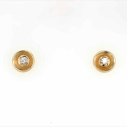 Ohrstecker Gold 750 Ø 7mm Brillant zus. 0.04ct - O83