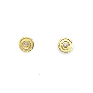 Ohrstecker Gold 750 Ø 10mm Brillant zus. 0.08ct - O88