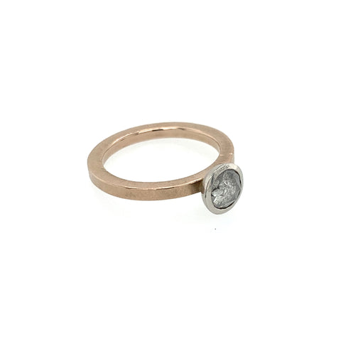 Ring Dawngold 750 Palladium Diamantrose 0.7 ct - R48