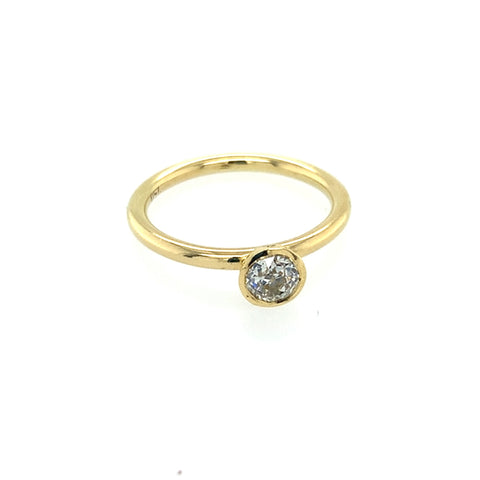 Ring 750 Gold Diamant Altschliff 0.35 ct - R49