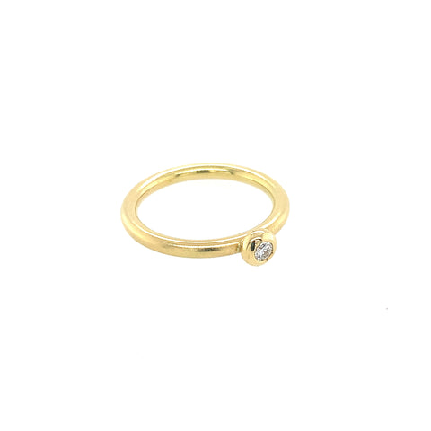 Ring Gold 750 Brillant 0.06 ct - R69