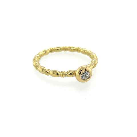 Ring Gold 750 Brillant 0.1 ct - R93
