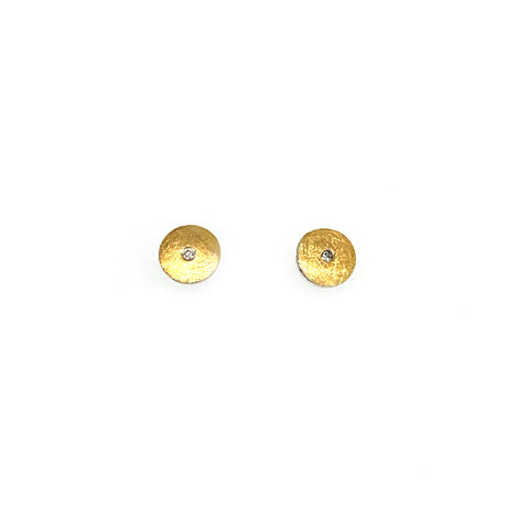 Ohrstecker Silber 925 Gold 900 Ø 6mm Brillant - O185