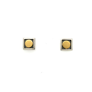 Ohrstecker  Gold 999 Silber 8mm - O30