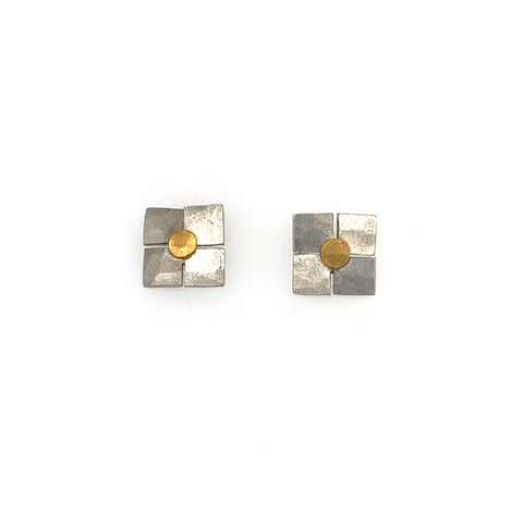 Ohrstecker Silber 925 Gold 750 - O34