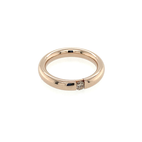 Ring Roségold 750 Brillanten facettiert zus. 0.13 ct - R111
