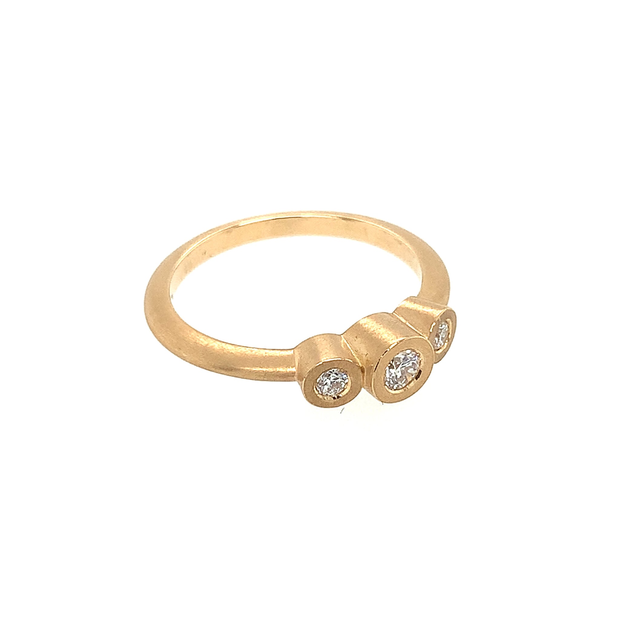 Ring Roségold 750 Brillanten facettiert zus. 0.18 ct - R116