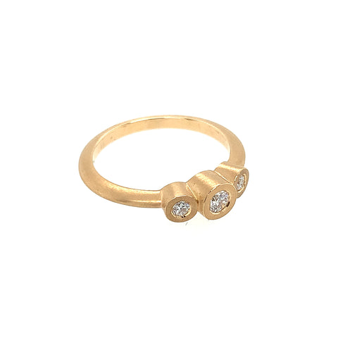 Ring Roségold 750 Brillanten facettiert zus. 0.18 ct - R116