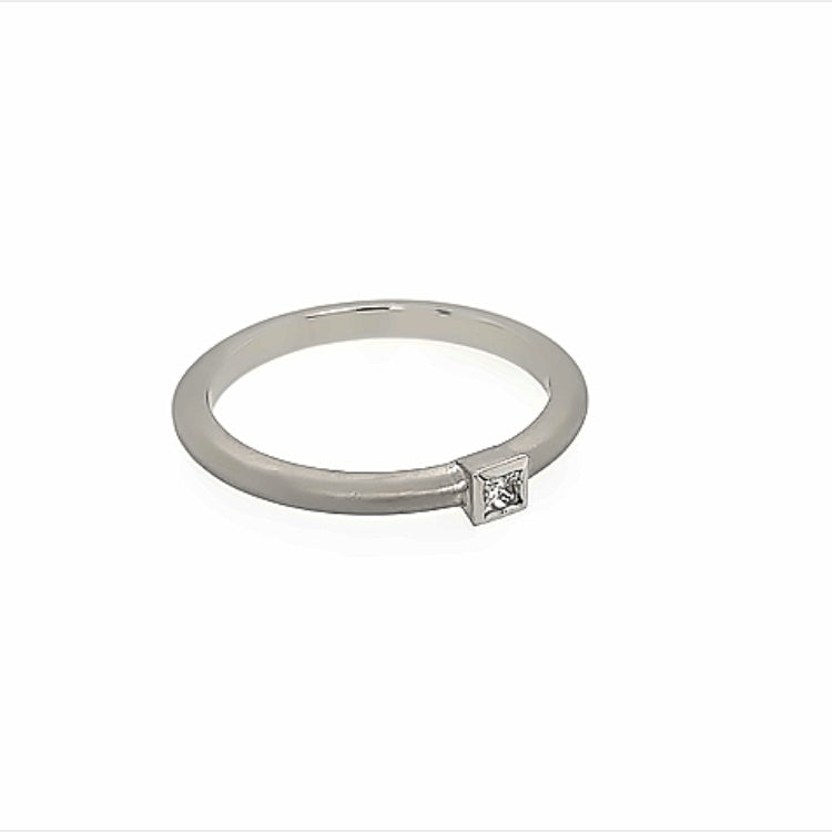 Ring Platin 950 Diamant 0.04 ct - R118