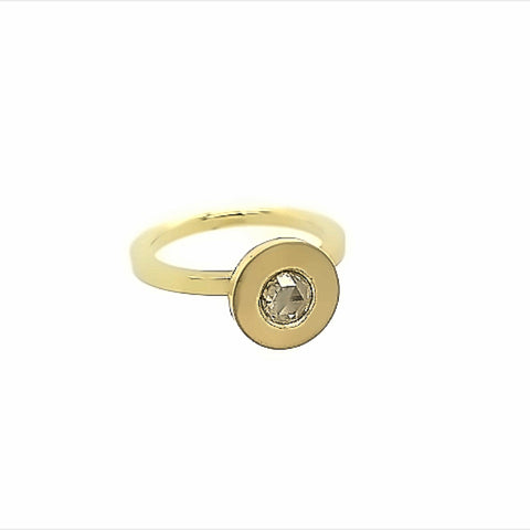 Ring Gold 750 Diamantrose 0.25 ct  -(R120)
