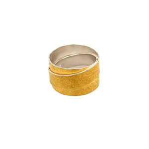 Ring Silber 925 Gold 999 - R136