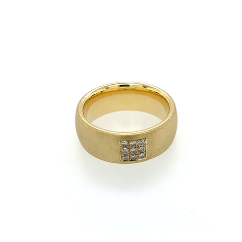 Ring Gold 750 9 Brillanten zus. 0.135ct - R146