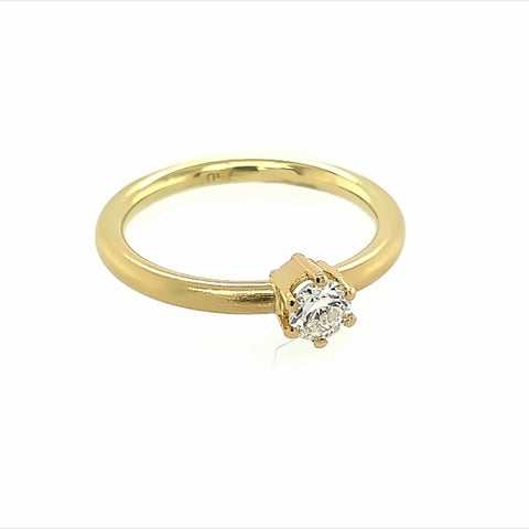 Ring Gold 750 Brillant 0.24 ct - R14