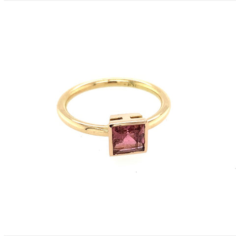 Ring Roségold 750 Turmalin 6 mm  - R154