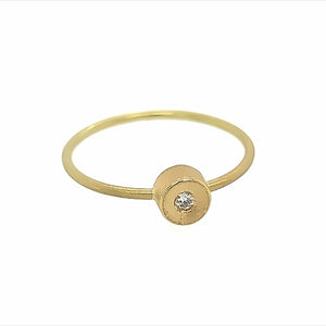 Ring Gold 750 Brillant 0.03 ct - R165