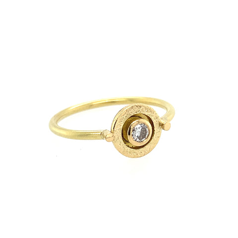 Ring Gold 750 Brillant 0.1ct - R19