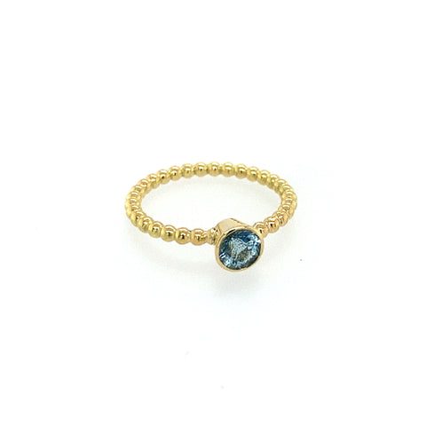 Ring Gold 750 Aquamarin 0.52 ct - R25