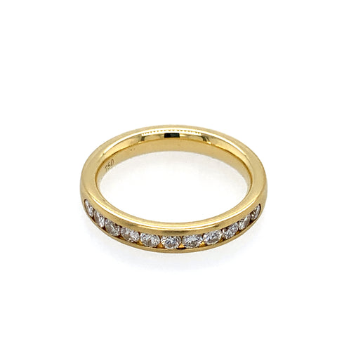 Ring Gold 750 11 Brillanten zus. 0.35 ct TW/SI - R27
