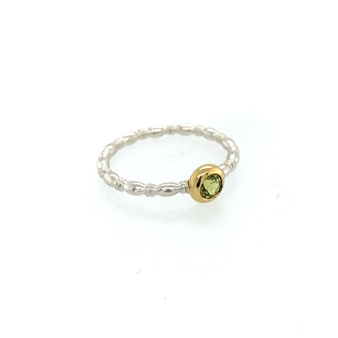 Ring Silber 925 Gold 750 Chrysoberyll - R32