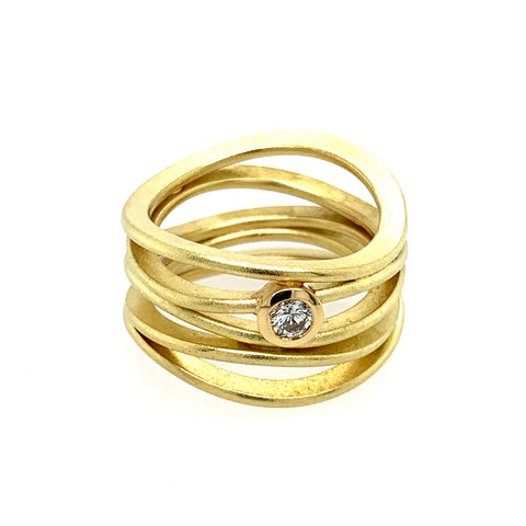 Ring Gold 750 Brillant 0.14 ct - R4
