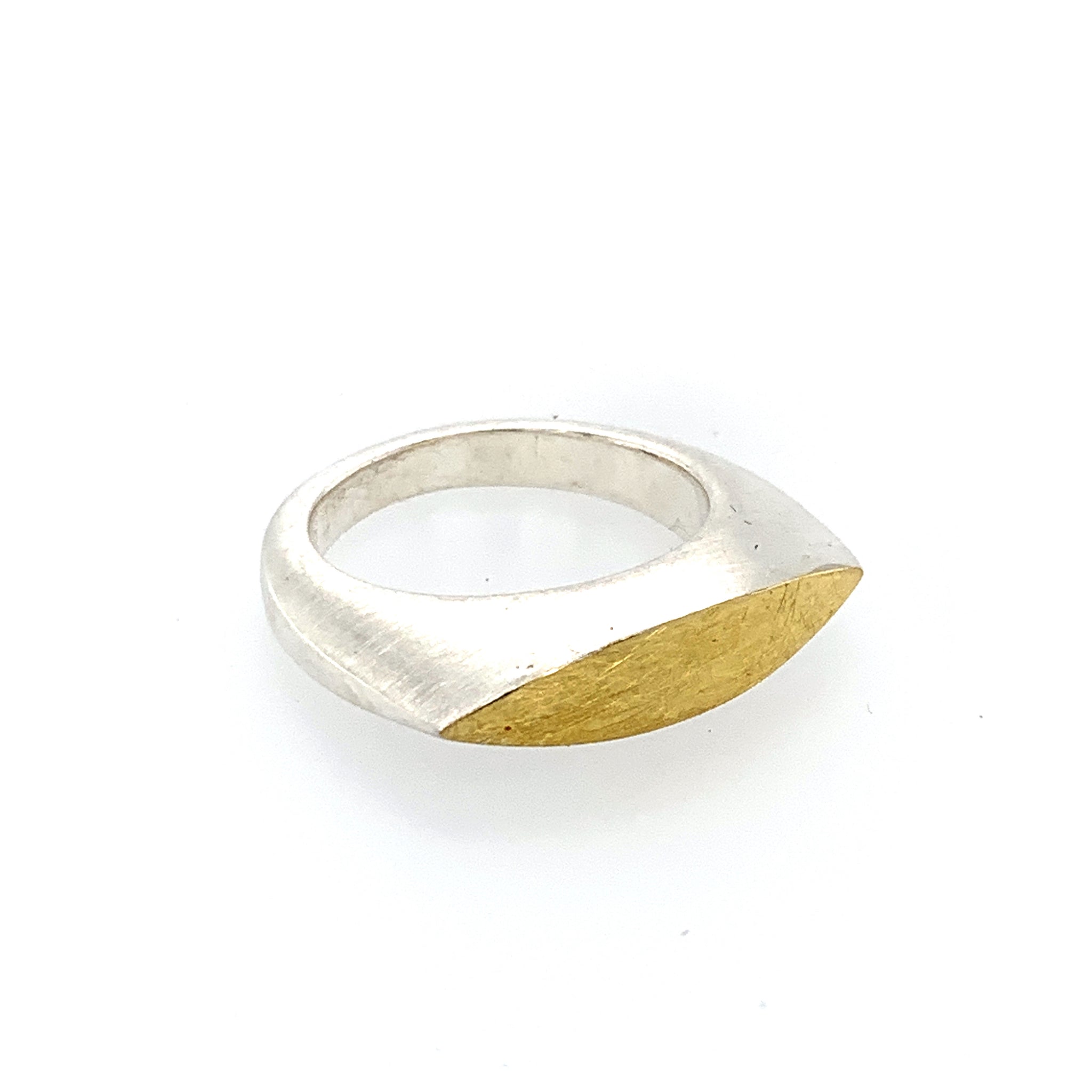 Ring Silber 925 Gold 750 - R52