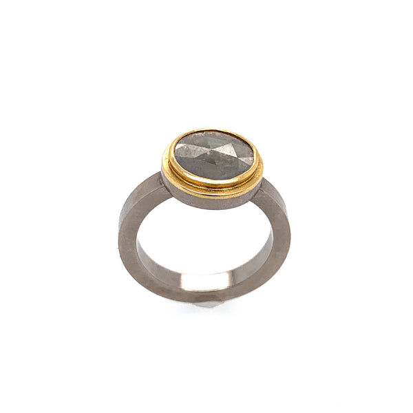 Ring Weißgold 750 Gold 900 Diamant 0.86 ct - R59