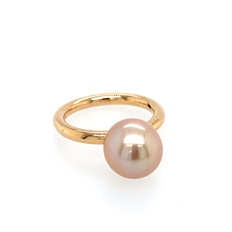 Ring Roségold 750 Perle 10 mm - R74