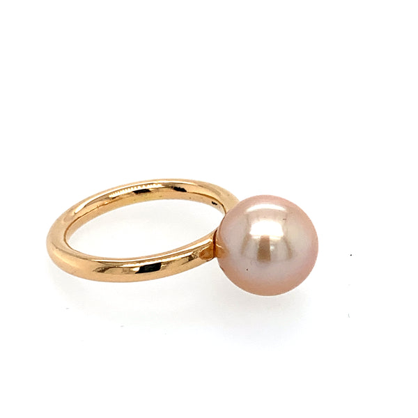 Ring Roségold 750 Perle 10 mm - R74