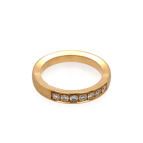 Ring Gold 750 7 Brillanten zus. 0.31 ct TW/SI - R76