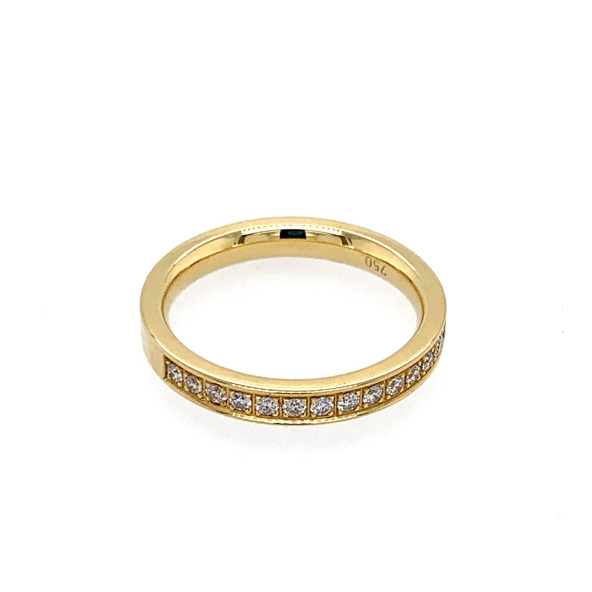 Ring Gold 750 15 Brillanten zus. 0.23 ct TW/SI -R80